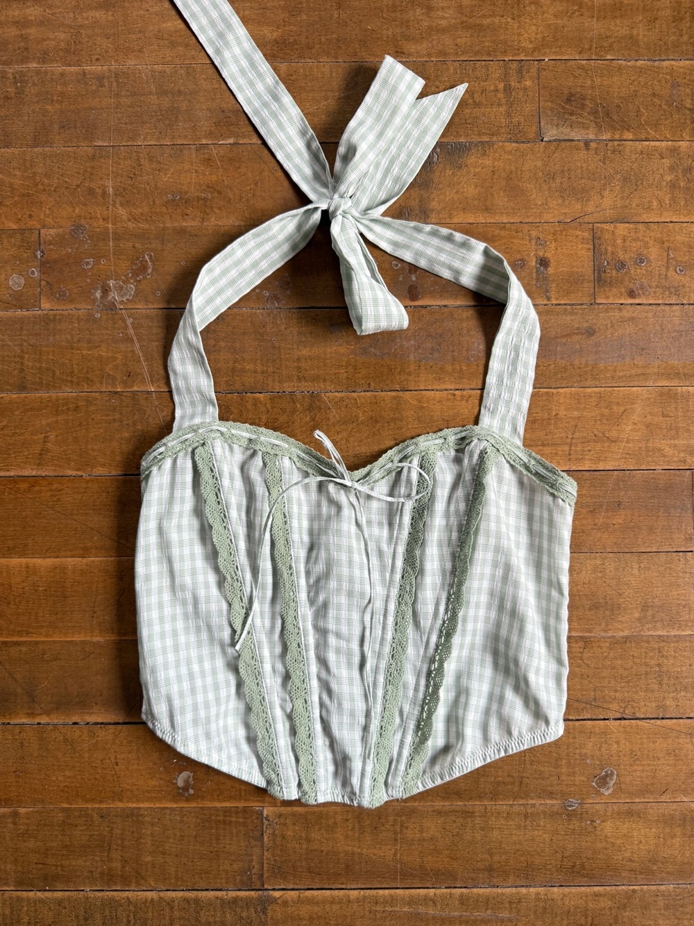 Out from under corset halter top